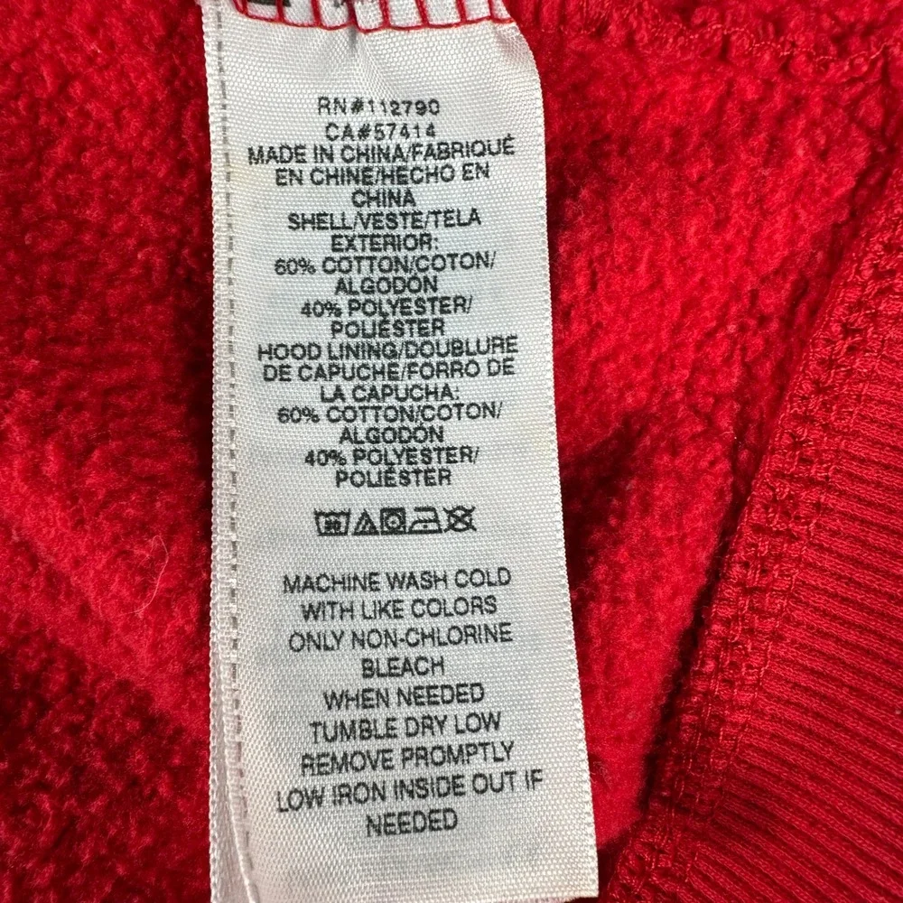 True Religion Zip Up Hoodie Mens Small Red Buddha Graphic Streetwear